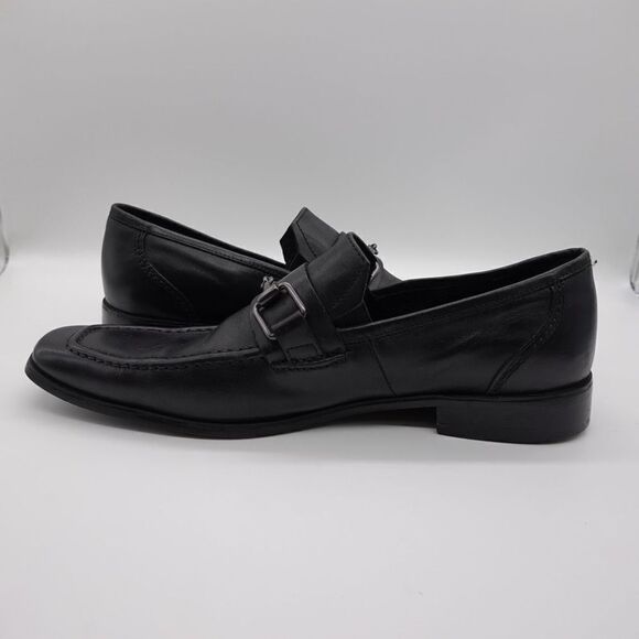 Kenneth Cole New York Black Horse-bit Square Toe Black Slip on Loafer Size 10 - Picture 7 of 10